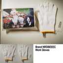 6 Pairs Work Gloves Hand Working Gloves Safety Grip Protection Gloves Men Women BBQ Thicker Industry Knitted Cut Repair Durable String Knit for Work Safety Thick Cotton 6 Pairs