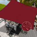 Waterproof 10' x 15' Sun Shade Sail Rectangle Canopy Shade Cover Sunshade for Patio Garden Deck Outdoor (Red)