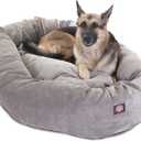 Majestic Pet Micro Velvet Dog Bed, 52 Inch X-Large, Round Washable, Vintage
