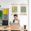 Inspirational Scripture Wall Art Poster,Christian Bible Verse Wall Poster with Solid Frame,Vintage Canvas Hanging Wall Art Decor for Bedroom, Living Room, and Office,Best Mother's day Gift for Mom Set of 2 (Philippians 4:6-4:7)