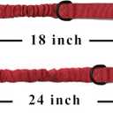 Short Dog Training Control Leash 18 Inch 1 Inch Wide Heavy Duty Elastic Traffic Bungee Leash with Padded Handle Suitable for Medium and Large Dogs(Red)