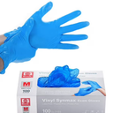 10 Packs Basic Medical Synmax Vinyl Exam Gloves - Latex-Free & Powder-Free - Medium, BMPF-3001 (Count of 1000) 