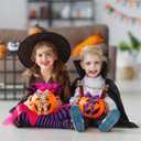 5 Rolls Halloween Grosgrain Wired Ribbon, Length 5 Yard Width 7/8 Inch Halloween Themed Colorful Ribbon Set for Crafts Gift Wrapping Home Pumpkin Ghost Party Decorations Supplies (Horror Theme)