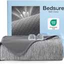 Bedsure Summer Cooling Blanket for Hot Sleepers with Sports Mesh Design, Arc-Chill Q-Max 0.4 Lightweight Breathable Ice Cold Blanket Throws for Night Sweats, 50 x 70 Inches, Mesh Grey