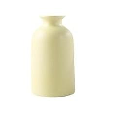 White Ceramic Vase for Home Decoration | Bohemian Vase for Dried Flowers + House Plants | Wedding, Home, Centerpieces, Modern, Minimalist (Yellow)