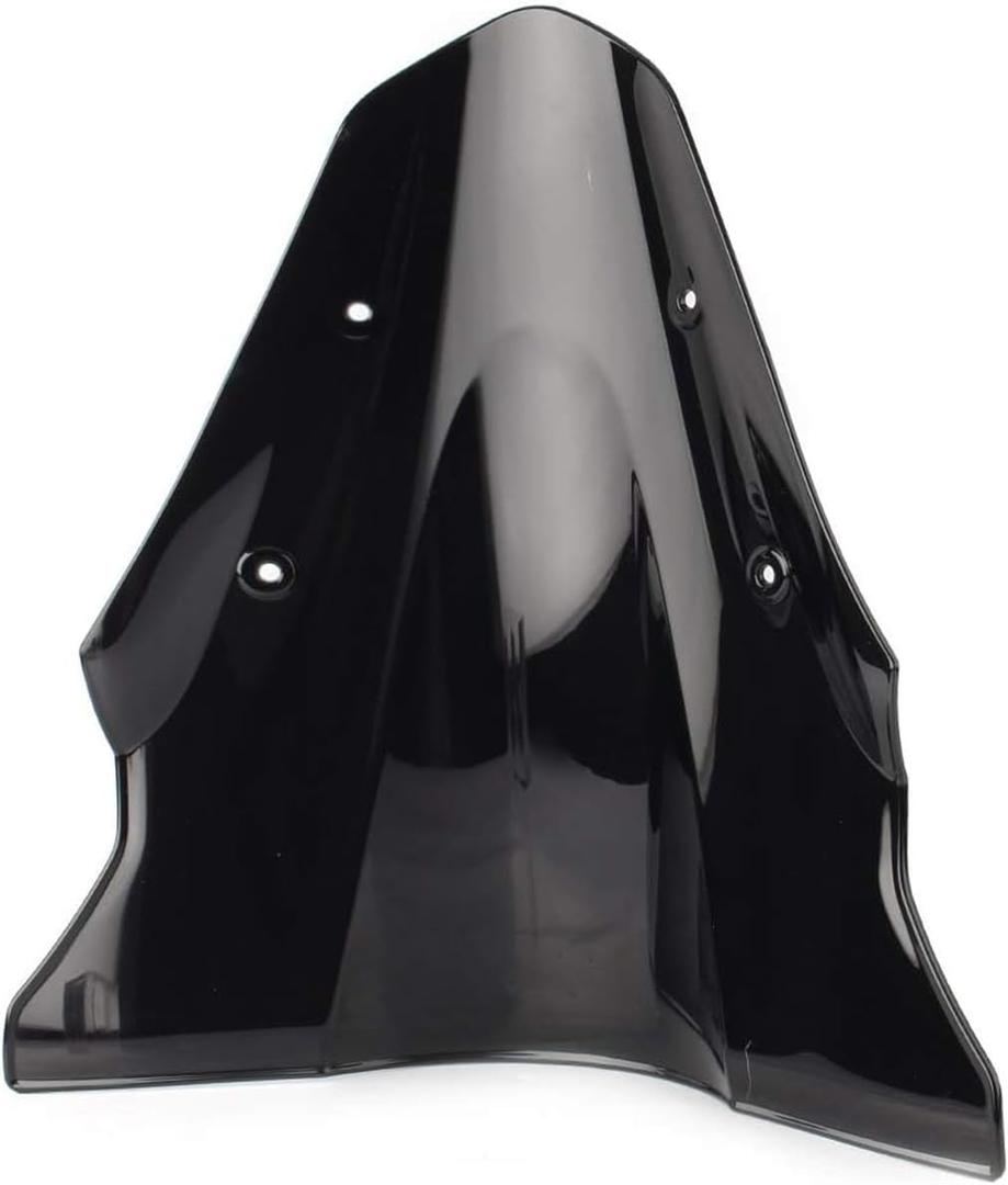Mallofusa Motorcycle Windshield Windscreen Screen Double Bubble ABS Compatible for Kawasaki Ninja 650 ER-6F ER650F 2012-2016 Black