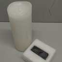 Flameless LED Candles with Remote Control, 4"x 10.3"Flickering 3D Moving Flame Battery Operated Candles in Real Wax Shell for Indoor Use, Home Decor White