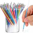 2 x NUOBESTY Gel Pen Refills, 100 Pack Glitter Metallic Pastel Neon Ink Refill Set, 0.8mm Smooth Replacement Cartridges Glitter Markers for Adult Coloring Books, Art Drawing, Doodling & Sketching