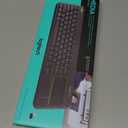 Logitech K400 Plus Wireless Touch TV Keyboard with Easy Media Control and Built-in Touchpad, HTPC Keyboard for PC-Connected TV, Windows, Android, ChromeOS, Laptop, Tablet - Black