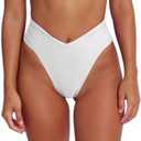 geluboao Women's Bikini Bottom Sexy V Cut High Cut Swimsuit High Waisted Bathing Suit Bottoms. Small