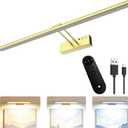 24" Wireless Picture Light, Dimmable Rechargeable Wall Light for Artwork