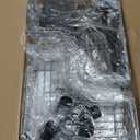 HAMITOR Shower Caddy Tension Pole: 4-Tier Corner Rustproof Bathroom Organizer with Soap Holder & Hooks - No-Drill Adjustable Shower Shelf for Renters - Family Stand Storage Rack - 47-123 Inch Black