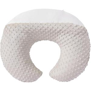 Nursing Pillow and Positioner Breastfeeding and Bottle Feeding, Propping Baby, Tummy Time, Sitting Support for Baby Boy Baby Girl, with Removable Dots Cover (Sand, 22 X 17.7 X 5.9 Inch)