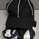 Referee Shirt for Adult - 4 Pcs Referee Costume Ref Jersey Costume Set for Football Umpire Halloween Cosplay (Medium)