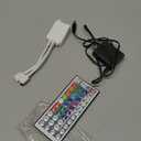 FONEWE 44 Key RGB LED Strip Lights IR Remote Control, Remote Receiver RGB LED Light Strip, 24V Power Adapter for LED Lights