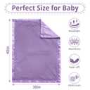 Pro Goleem Baby Soft Minky Dot Blanket with Silky Satin Backing Baby Gifts for Boys and Girls (Purple, 30 x 40)
