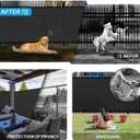Patio Paradise 4' x 50' Black Fence Privacy Screen, Commercial Outdoor Backyard Shade Windscreen Mesh Fabric with brass Gromment 85% 