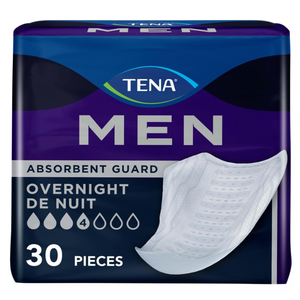 Tena Men Overnight Incontinence Protective Guard, Bladder Control, Discrete, Overnight Absorbency, 30 Count