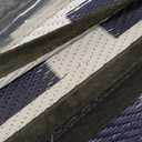 Smiry Waterproof Outdoor Rug 9x12 ft, Reversible Plastic Straw Patio Camping Rugs, Outdoor Indoor RV Mat Carpet for Patio, Outside Entry, Backyard, Deck, Bench, Picnic, Camper, White & Navy