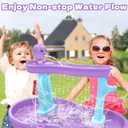 Intoypad Water Table Pump, Octopus Battery Powered Water Pump for Water Table 3 Hours Non-Stop Fun Summer Outdoor Water Toys Outside Water Play Table Accessories for Toddlers Kids (Purple)