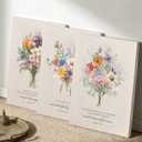 3Pcs Christian Floral Scripture Canvas Wall Art Boho Wildflowers Bible Verse Painting Picture Wall Decor Inspirational Psalms Poster Print Artwork for Living Room Bedroom Home Decoration 12x16in