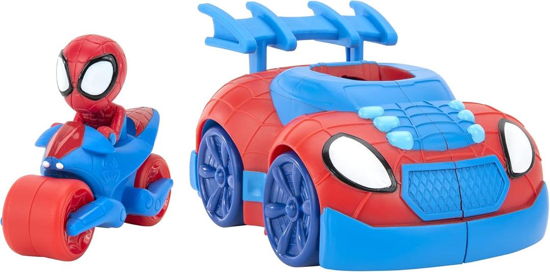 Jazwares Spidey and His Amazing Friends 2 n 1 Web Strike Feature Vehicle - Must-Have Toy for All Fans