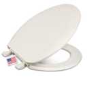 Centoco Elongated Plastic Toilet Seat, Fits Kohler/American Standard/TOTO, Standard Economy Model, Made in the USA, DSAMAZ16-416, Biscuit