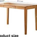 Solid Wood Desk with Drawer, Wooden Home Office Desk for Work, Student Computer Desk for Small Spaces, Gaming Study PC Desk for Bedroom, Easy to Assemble (Teak Color 39 inch), 39 inches x 24 inches x 30 inches