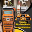 Label Maker Machine with-Tape, Heat Shrink Label Maker Waterproof-Labels, Wire Cable label Maker, E1000 Labeler Machine with-Tape 12mm Laminated Handheld Labeling Machine for Industrial Office