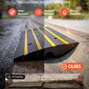 VEVOR Car Driveway Rubber Curb Ramps, Heavy Duty Threshold Ramp, 2.6" High