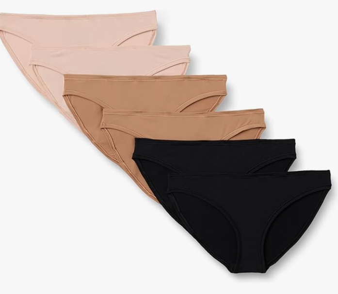 Amazon Essentials Women's Peached Microfiber Bikini Panty
(F, Small)