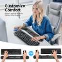 AboveTEK Keyboard Wrist Rest Adjustable Angle & 25-Inch Length, Foldable Ergonomic Memory Foam Support for Computer, Laptop & Gaming Non-Slip, Relieves Forearm & Elbow Pain for Typing & Mouse Use