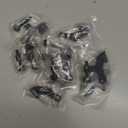 HOMOTEK 8 Pack Hinge Pin Black Door Stopper,Adjustable Deluxe Heavy Duty Door Stopper 2-1/2"x1-3/4,with Black Rubber Bumper Tips