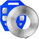 Banding Strapping S304 Stainless Steel Coil 3/4" Wide * 1/32" Thick * 100 Feet Length Steel Band Strap Banding with Portable Plastic Bag for Heavy-Duty Metal Package Strapping Packing