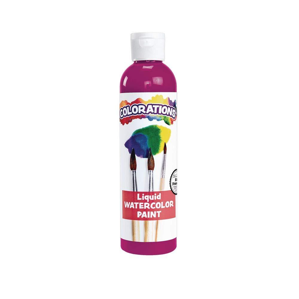 Colorations LWFS Liquid Watercolor Paint, 8 fl oz, Fuchsia, Non-Toxic, Painting, Kids, Craft, Hobby, Fun, Water Color, Posters, Cool effects, Versatile, Gift