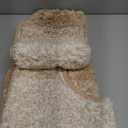 OLANLY Bathroom Rug Set 2 Piece, Soft Absorbent Microfiber Bath Mats and U-Shaped Contour Toilet Rug, Non-Slip, Machine Wash Dry, Plush Shaggy Bath Mats for Bathroom (24"x16"+24"x20", Beige)