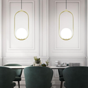 Neatfi Circular Pendant Lights, Modern Elegant Dual Fixtures for Kitchen, Dining & Living Areas (12x12 Inch, Set of 2, Gold)