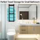 STWWO Towel Racks for Bathroom Wall Mounted, 22inch Wall Towel Rack for Rolled Towels, Towel Storage for Small Bathroom, Black
