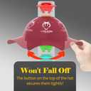 Hat Organizer for Baseball Caps 2 Pack, Adhesive Hat Rack for Wall,Baseball Cap Organizer(White+Rainbow)