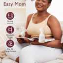 Momcozy Hands Free Pumping Bra, Adjustable Breast-Pumps Holding and Nursing Bra, Pumping & Nursing Bra in One (Beige, L)