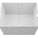 Whitmor 4 Pack Multi-Weave Resin Weave Basket with Lid