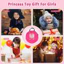 Pop Up Princess Tent with Colorful Star Lights for 1 2 3 Year Old Birthday Gift, 12-18 Months Baby Girl Toys, Foldable Ball Pit with Carrying Bag, Indoor&Outdoor Play Tent for Kids (Pink)