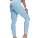 NANJI High Waisted Leggings for Women - Tummy Control Buttery Soft Yoga Pants, Squat Proof Stretch Workout Casual Leggings (XL, Airy Blue) (XL)