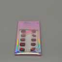 Red Press on Nails Short, Jofay Fashion Soft Gel Fake Nails, Cat Eye Press on Nails, Reusable & Natural Acrylic False Nails, Stick on Nails for Women Girls Gift, Glue on Nails Kit 32 Pcs