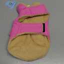 Queenmore Dog Winter Coat - Fleece Jacket, Waterproof Cold Weather Dog Clothes, Thick Warm Cotton Padding, Easy On Storage Pockets (Pink, X-Small)