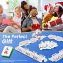 Suncle 4PCS Mahjong Racks with Pushers,Clear Acrylic American Majiang Tile Racks,Imports Modern Mahjong Racks with Built-in Pushers
