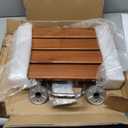 Teak Wood Folding Shower Seat and Bench, Wall Mounted, 350lb Capacity, Foldable Shower Chair for Small Spaces