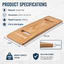 Transfer Board, 23.2 in Wooden Slide Board for Transferring, Patient Transfer Board for Wheelchair, Bed, Chair, Sofa & Commode, 2 Cutout Handles, 440 lb Capacity