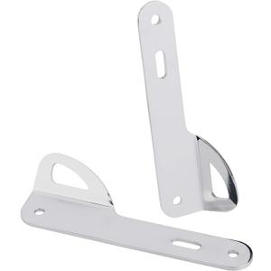1 Pair Chrome Front Fork Teardrop Tie-Down Brackets and Hardware Kit Compatible with 1993-2023 Harley Touring Road King Street Glide Electra Glide Road Glide