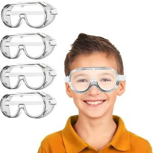Congralala 4 Pack Kid Science Goggles Bulk - Lightweight Polycarbonate Lenses and PVC Frame,Eye Protection for Kids Congralala 4 Pack Kid Science Goggles Bulk - Lightweight Polycarbonate Lenses and PVC Frame,Eye Protection for Kids